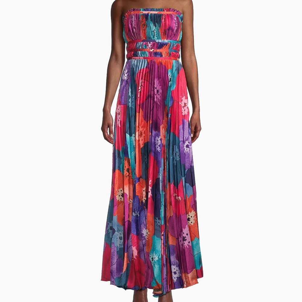 Hutch Sabina Strapless Floral Gown